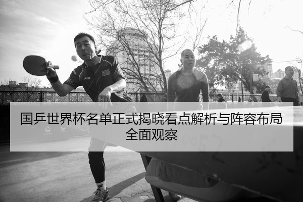 国乒世界杯名单正式揭晓看点解析与阵容布局全面观察